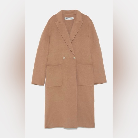 Zara Jackets & Blazers - Zara tan camel wool blend coat size large